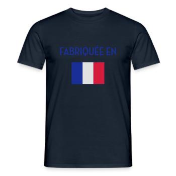 France / Français / Française / Bébé / Naissance - Männer T-Shirt - Navy - Vorne - AI Model Male 178 light (178cm)