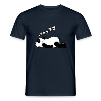 ZZZZZZ Panda Baer - Männer T-Shirt - Navy - Vorne - AI Model Male 178 light (178cm)