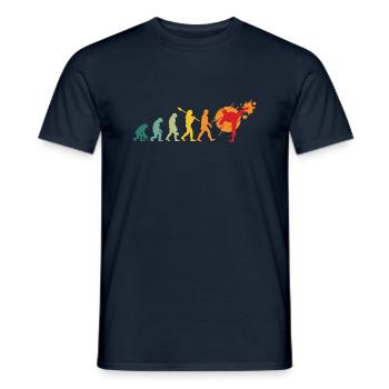 Evolutionen MMA Entwicklung Mensch Affe Karate - Männer T-Shirt - Navy - Vorne - AI Model Male 178 light (178cm)