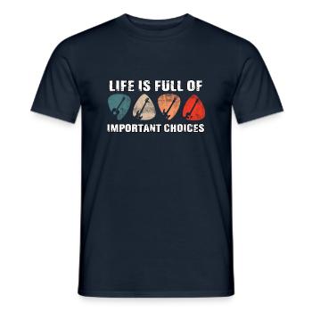 Cool Guitar Band Guitariste Guitariste Guitariste - T-shirt homme - marine - Devant - AI Model Male 178 light (178cm)