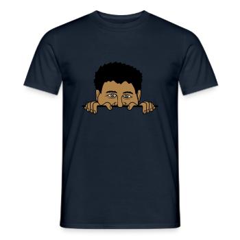 Man behind the wall - Men's T-Shirt - navy - Front - AI Model Male 178 light (178cm)