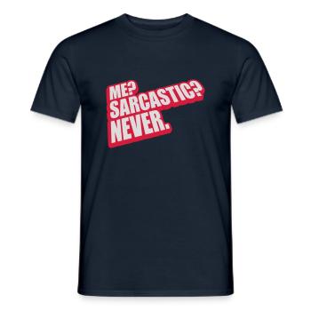 moi sarcastique ne cite jamais - T-shirt homme - marine - Devant - AI Model Male 178 light (178cm)
