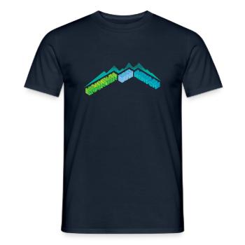 VTT Homme vert bleu - T-shirt homme - marine - Devant - AI Model Male 178 light (178cm)