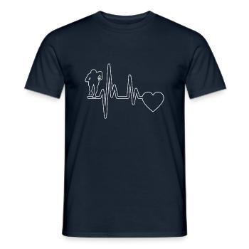 Jogging course course course fit jogging cardio - T-shirt homme - marine - Devant - AI Model Male 178 light (178cm)