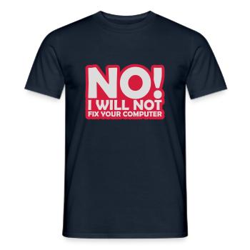 not fix your computer - Männer T-Shirt - Navy - Vorne - AI Model Male 178 light (178cm)