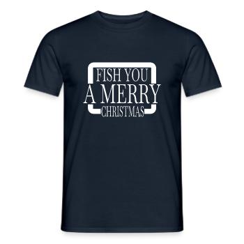 adorable jokes dork angler santa quote barbecuing - Männer T-Shirt - Navy - Vorne - AI Model Male 178 light (178cm)