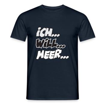 Ich Will Meer - Label126 - Männer T-Shirt - Navy - Vorne - AI Model Male 178 light (178cm)