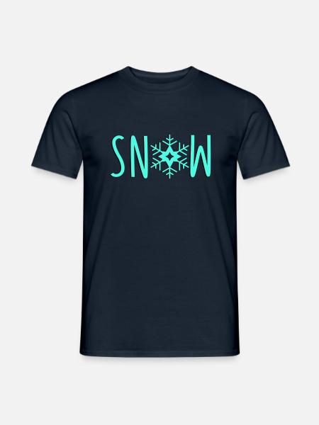 Snowflake Snow - Men's T-Shirt - navy