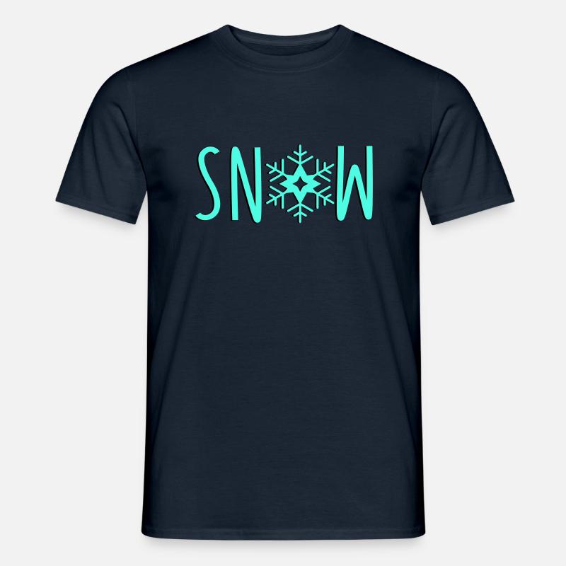 schneeflocke snow - Männer T-Shirt - Navy