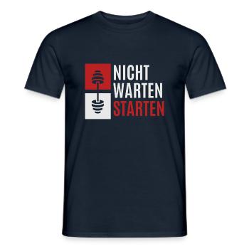 nicht warten starten 2 - Männer T-Shirt - Navy - Vorne - AI Model Male 178 light (178cm)