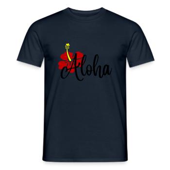 Aloha - Men's T-Shirt - navy - Front - AI Model Male 178 light (178cm)