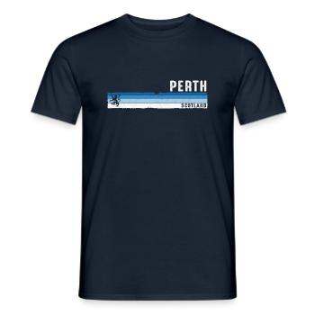 Perth, Schottland: Landschaftliche Schönheit und kultureller Charme - Männer T-Shirt - Navy - Vorne - AI Model Male 178 light (178cm)