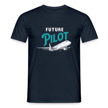 Future Pilot - Aspiring Aviator Aviation - Men's T-Shirt - navy - Front - AI Model Male 178 light (178cm)