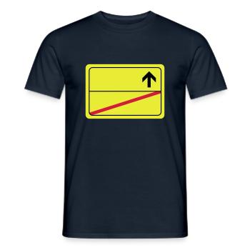 leeres Ortsschild - Männer T-Shirt - Navy - Vorne - AI Model Male 178 light (178cm)