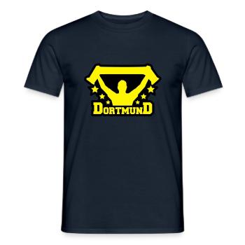dortmund_fan_r2 - Männer T-Shirt - Navy - Vorne - AI Model Male 178 light (178cm)