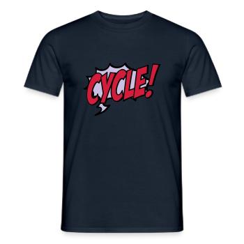 cycle - T-shirt homme - marine - Devant - AI Model Male 178 light (178cm)