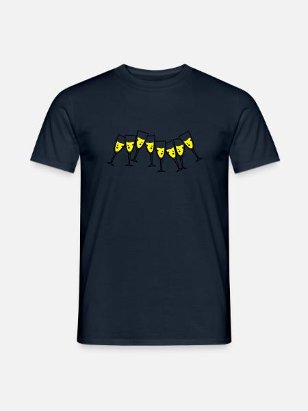 sekt glaeser design - Männer T-Shirt - Navy