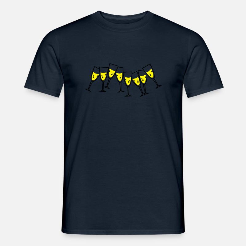 sekt glaeser design - Männer T-Shirt - Navy