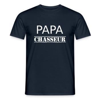 PAPA chasseur 2 - T-shirt homme - marine - Devant - AI Model Male 178 light (178cm)