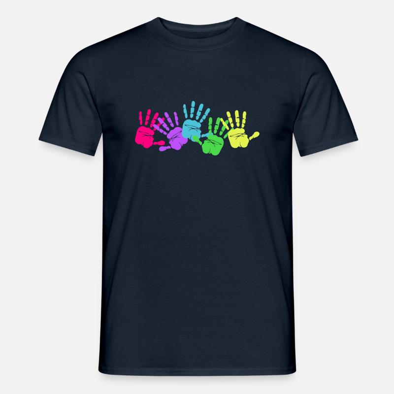 Handdrucke - Männer T-Shirt - Navy