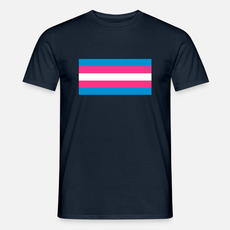 Trans Flag - Männer T-Shirt - Navy