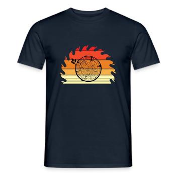 Tronçonneuse Axt Förster Bûcheron scie chaîne - T-shirt homme - marine - Devant - AI Model Male 178 light (178cm)