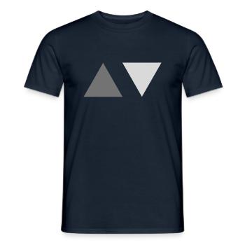 Dreiecke - Männer T-Shirt - Navy - Vorne - AI Model Male 178 light (178cm)