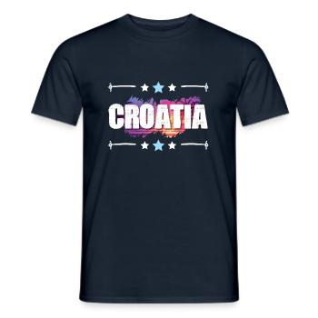 Croatia - Men's T-Shirt - navy - Front - AI Model Male 178 light (178cm)