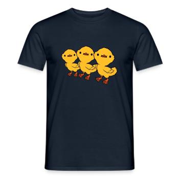 3 Ducklings Friends Team - Men's T-Shirt - navy - Front - AI Model Male 178 light (178cm)