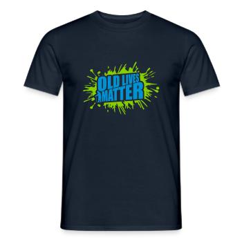 old lives matter quote - Men's T-Shirt - navy - Front - AI Model Male 178 light (178cm)