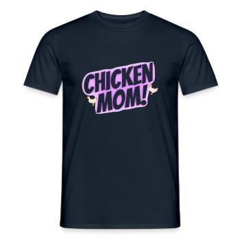 chicken mom - Männer T-Shirt - Navy - Vorne - AI Model Male 178 light (178cm)