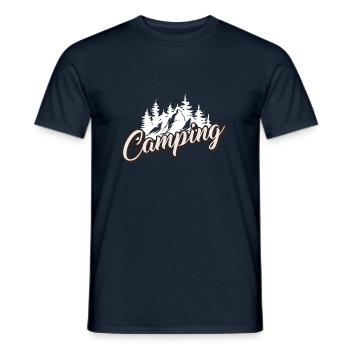 Camping ist leben - Männer T-Shirt - Navy - Vorne - AI Model Male 178 light (178cm)