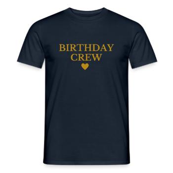 Birthday Crew - Men's T-Shirt - navy - Front - AI Model Male 178 light (178cm)