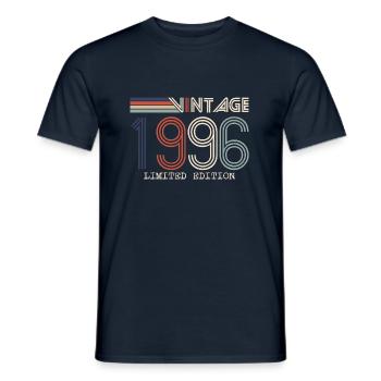 Vintage 1996 Anniversary Gift - Vintage 1996 - Men's T-Shirt - navy - Front - AI Model Male 178 light (178cm)