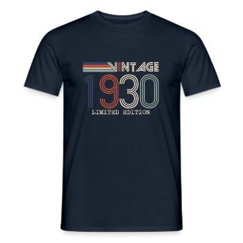 Vintage 1930's Anniversary Gift - Vintage 1930's - Men's T-Shirt - navy - Front - AI Model Male 178 light (178cm)