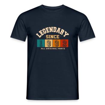 Legendary since 1992 vintage rétro anniversaire - T-shirt homme - marine - Devant - AI Model Male 178 light (178cm)