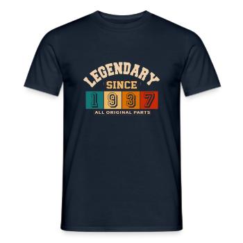 Legendary since 1937 Vintage Retro Anniversary - Men's T-Shirt - navy - Front - AI Model Male 178 light (178cm)
