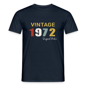 Original parts 1972 - Cadeau d Anniversaire 52 ans - T-shirt homme - marine - Devant - AI Model Male 178 light (178cm)