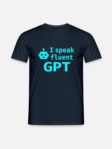 Fluent in GPT – Nerd Shirt für KI-Fans & Entwickle - Männer T-Shirt - Navy