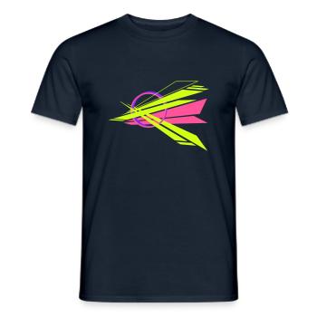 futuristische geometrie - Männer T-Shirt - Navy - Vorne - AI Model Male 178 light (178cm)