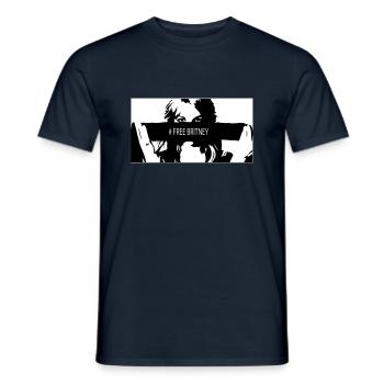 Britney gratis - Männer T-Shirt - Navy - Vorne - AI Model Male 178 light (178cm)