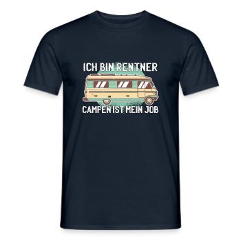 ICH BIN RENTNER - CAMPEN IST MEIN JOB - Männer T-Shirt - Navy - Vorne - AI Model Male 178 light (178cm)
