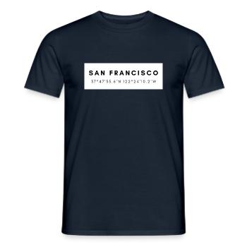 San Francisco Souvenirs - Männer T-Shirt - Navy - Vorne - AI Model Male 178 light (178cm)