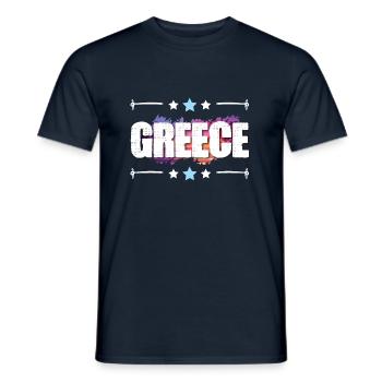 Greece - Männer T-Shirt - Navy - Vorne - AI Model Male 178 light (178cm)