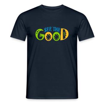 voir la bonne citation - T-shirt homme - marine - Devant - AI Model Male 178 light (178cm)