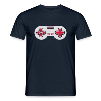 Conception Retro Gamer Controller - T-shirt homme - marine - Devant - AI Model Male 178 light (178cm)