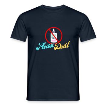 Sekundenkleber please don`t - Männer T-Shirt - Navy - Vorne - AI Model Male 178 light (178cm)