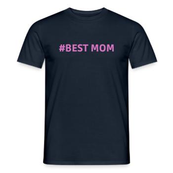 #Best Mom Supermama Mummy Heart - Men's T-Shirt - navy - Front - AI Model Male 178 light (178cm)