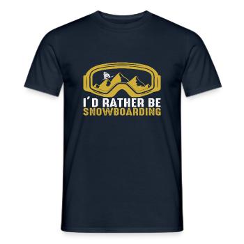 I´d rather be Snowboarding - Männer T-Shirt - Navy - Vorne - AI Model Male 178 light (178cm)