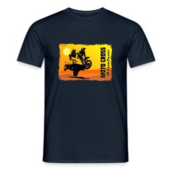 Sidecarcross - Sidecar Moto Cross - Men's T-Shirt - navy - Front - AI Model Male 178 light (178cm)